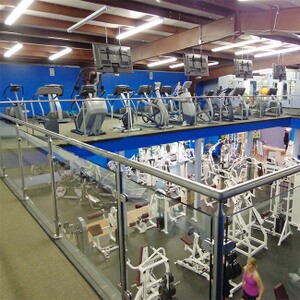 stainless steel post glass railing with tempered glass